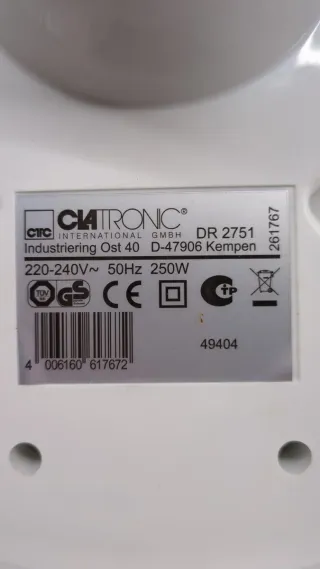 Deshidratador Alimentos Clatronic 5 Bandejas