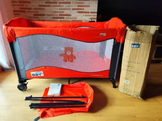 Cuna de viaje BBY naranja