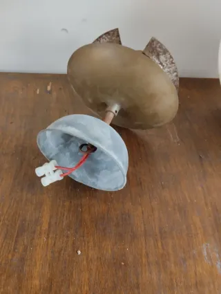 Lámpara antigua cristal opalino