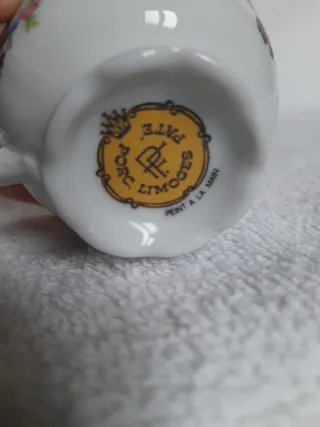 Tazzina Limoges in porcellana decorata