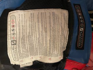 Tuta Moto Alpinestars Pelle Rossa/Blu