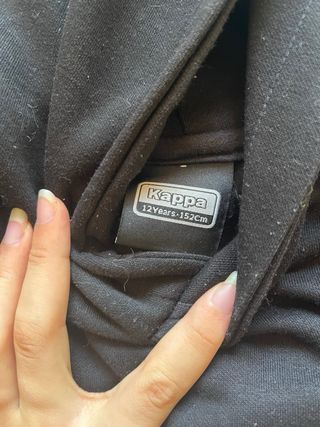 Chándal Kappa Niños Negro y Blanco