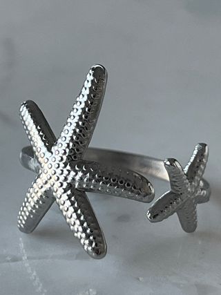 Anillo Estrellas Plateado Ajustable