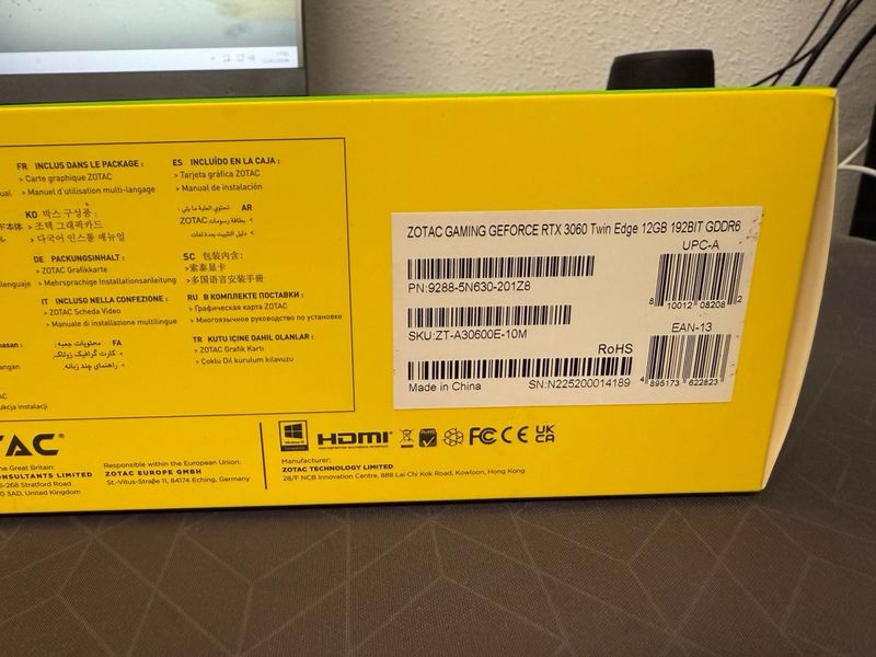 Zotac RTX 3060 12GB Tarjeta Gráfica afbeelding 2