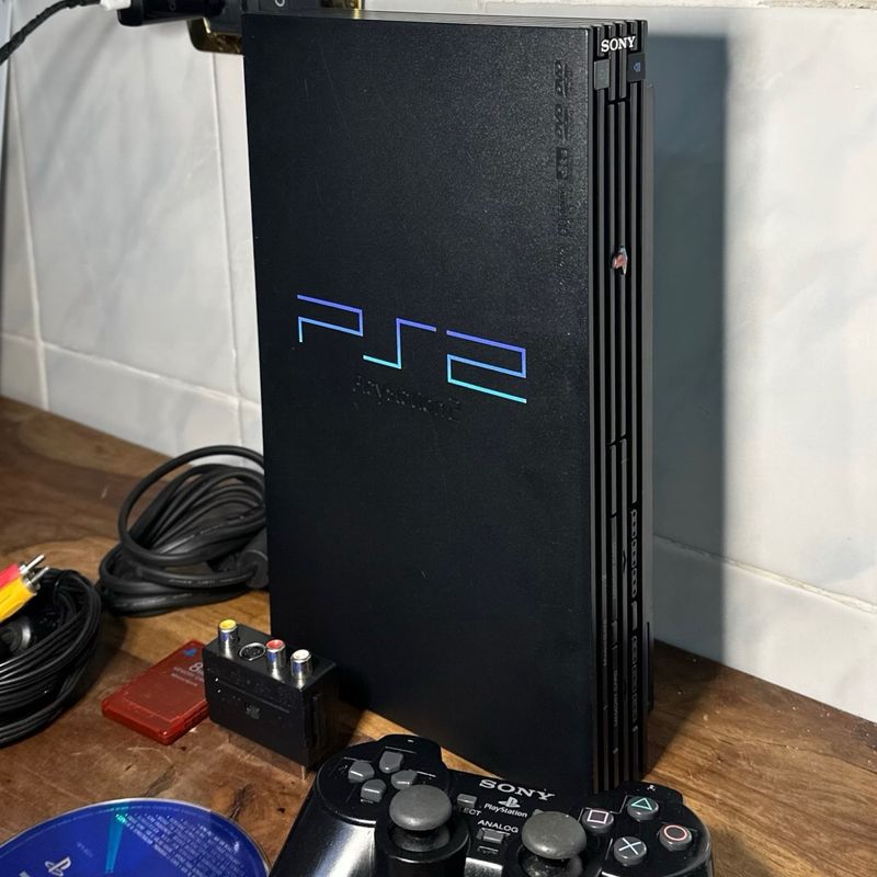 PlayStation 2 Fat Negra Completa afbeelding 3