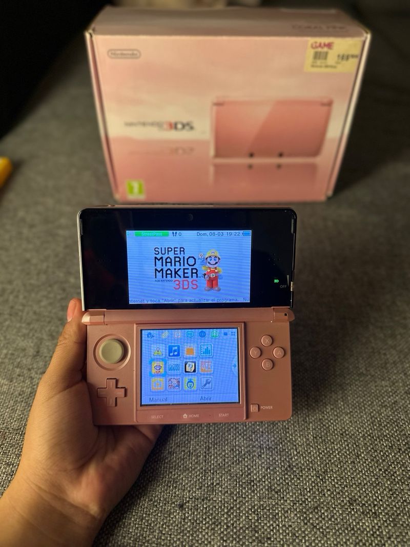 Nintendo 3DS Rosa Palo + Super Mario Maker afbeelding 8