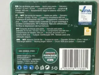 600mm Brocas Largas PARKSIDE
