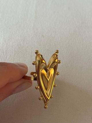 Anillo Corazón Dorado