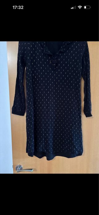 Vestido Milano negro estampado