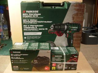 Taladro percutor + bateria + cargador PARKSIDE