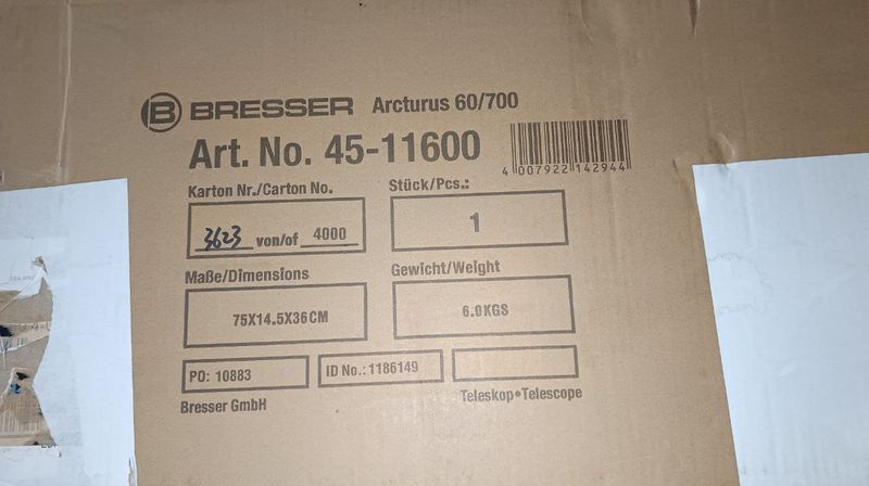 Telescopio Bresser Arcturus 60/700 AZ afbeelding 2