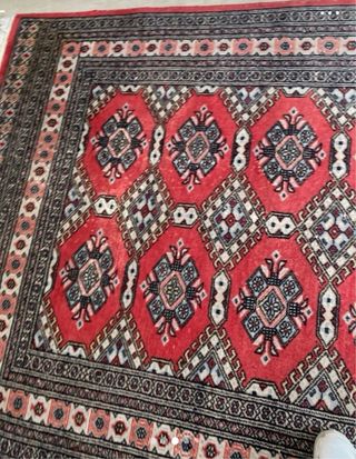 Tappeto persiano autentico lana rosso blu