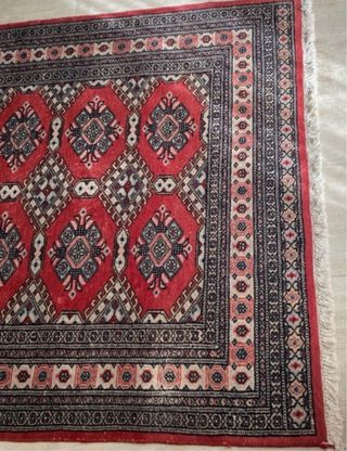 Tappeto persiano autentico lana rosso blu