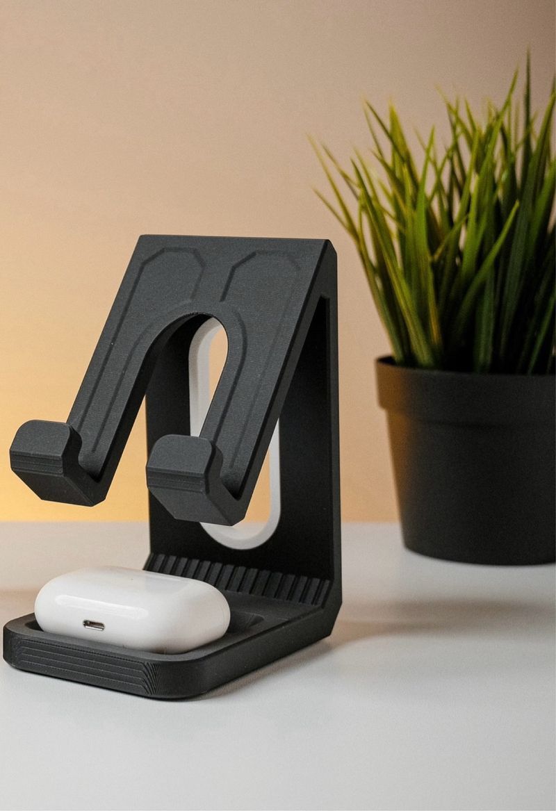 Soporte para móvil + base para AirPods afbeelding 2