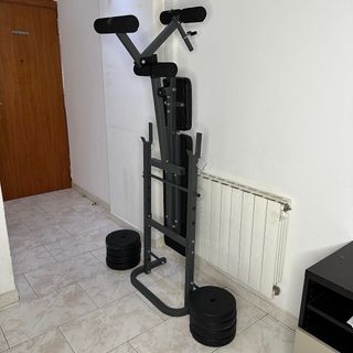 Banco de pesas Gyronetics con barra