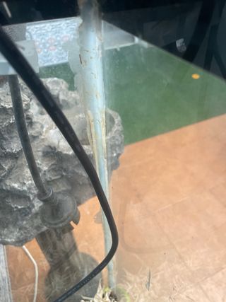 Acuario grande cristal y metal