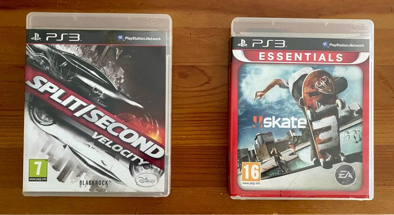 2 Juegos PS3: Split/Second y Skate Essentials