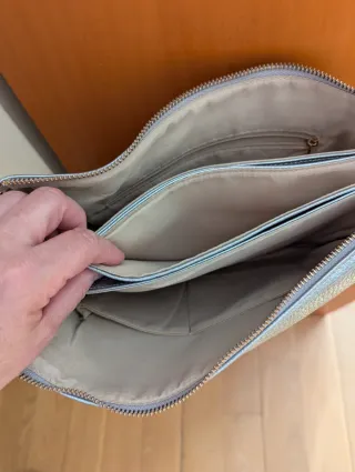 Bolso bandolera plateado