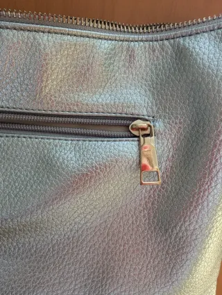 Bolso bandolera plateado