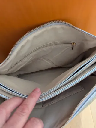 Bolso bandolera plateado