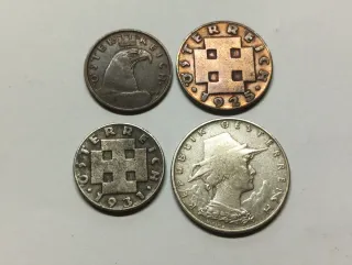 Lote 4 Monedas Austria 1, 2, 5, 10 Groschen