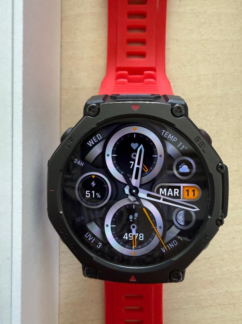 Amazfit T-Rex 3 Pro Negro/Rojo