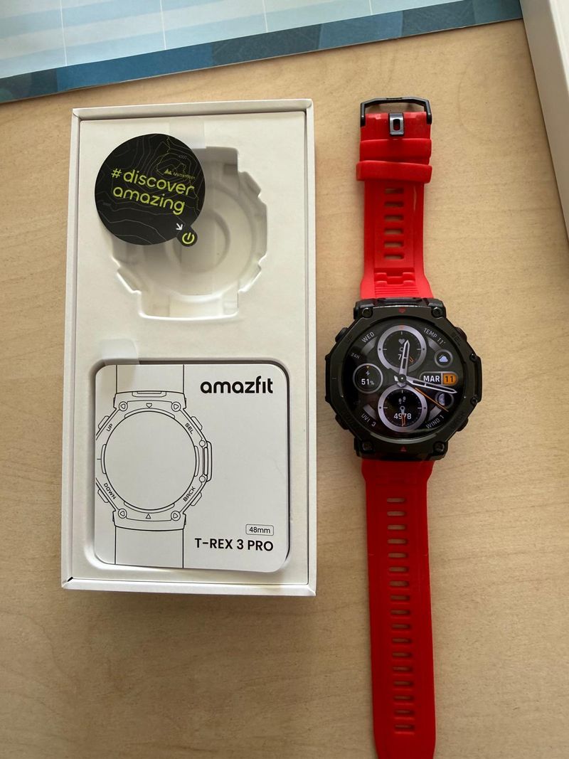 Amazfit T-Rex 3 Pro Negro/Rojo afbeelding 4