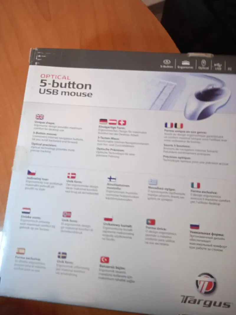 Ratón USB Óptico Targus 5 Botones afbeelding 4