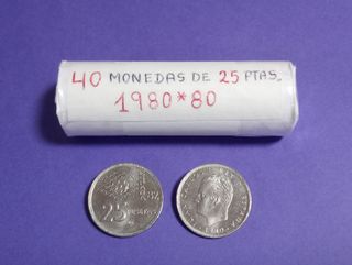 40 MONEDAS DE 25 PTAS. 1980*80 MUNDIALES.