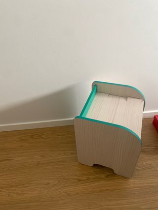 Tavolino Mesilla Maison du Monde Teal e Bianco