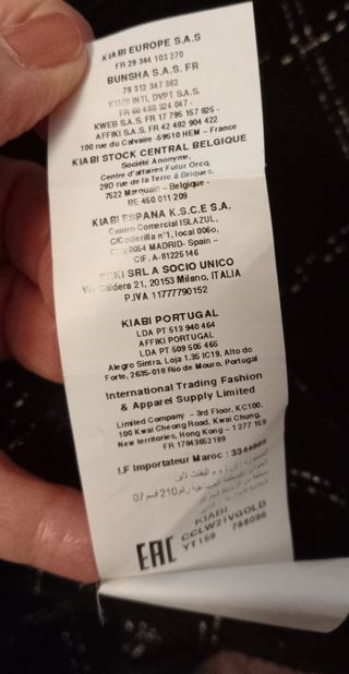 Chaqueta cuadros Kiabi negra y blanca