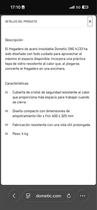 Fregadero Dometic SNG4133 410x335 camper autocarav