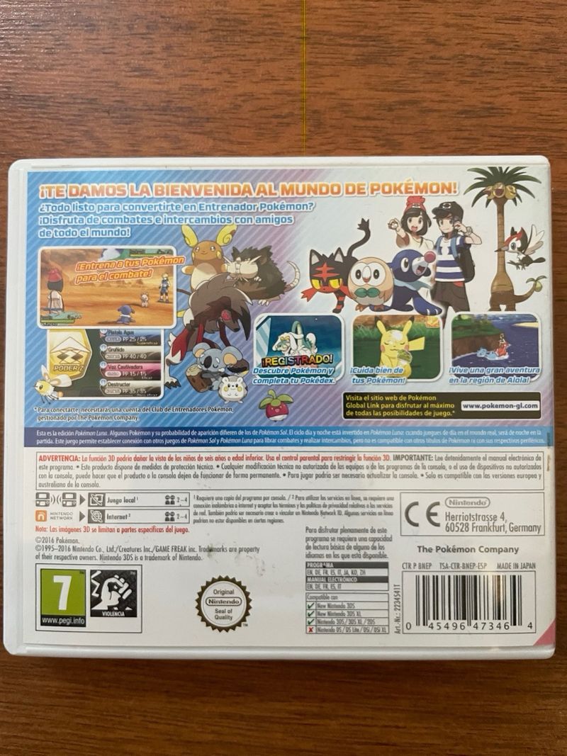 Pokémon Luna - Nintendo 3DS (Excelente estado) afbeelding 2