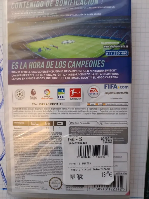 FIFA 19 Nintendo Switch Precintado afbeelding 2
