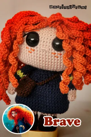 Muñeca Amigurumi Merida Brave