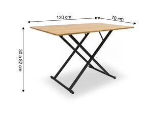 Mesa elevable patas metálicas