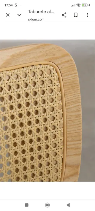 Pareja Taburetes Cocina Sklum 65cm Madera Natural