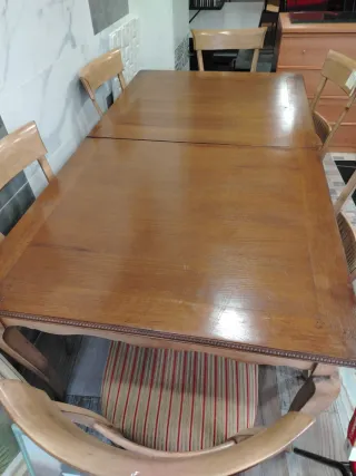 Juego comedor 6 sillas madera