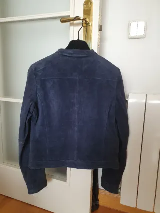 Cazadora ante azul Mango Talla S