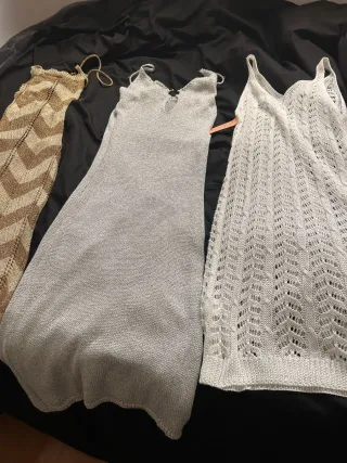 Vestido de tienda cerrado oro y plata