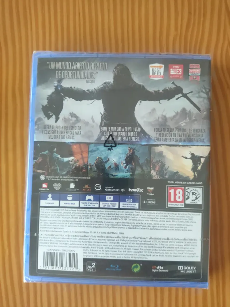 PS4 Sombras de Mordor - PlayStation Hits precintad afbeelding 2