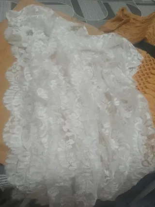 Mantilla Fallera Niña Blanca