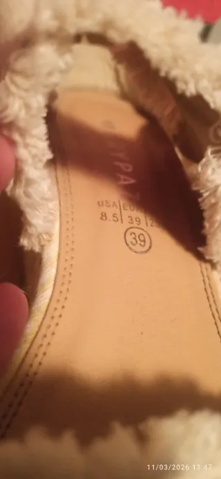 Sandalias esparto mujer beige