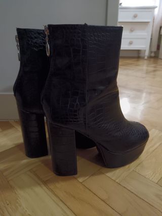 Botines negros tacón plataforma