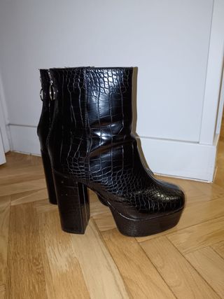 Botines negros tacón plataforma