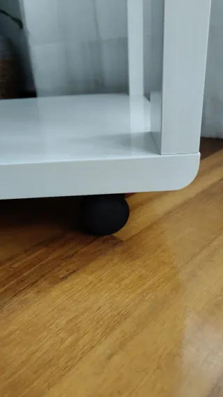 Mesa de centro blanco brillo moderna