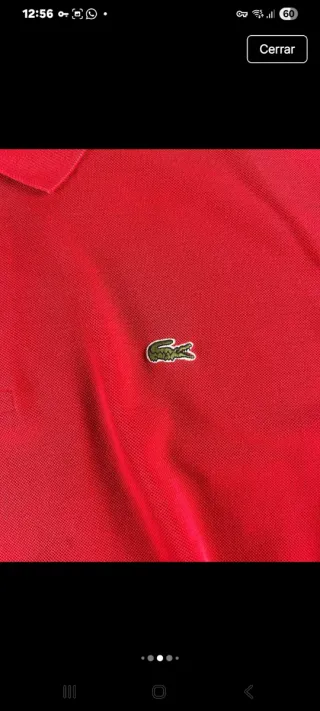 Polo Lacoste Rojo Talla L d292