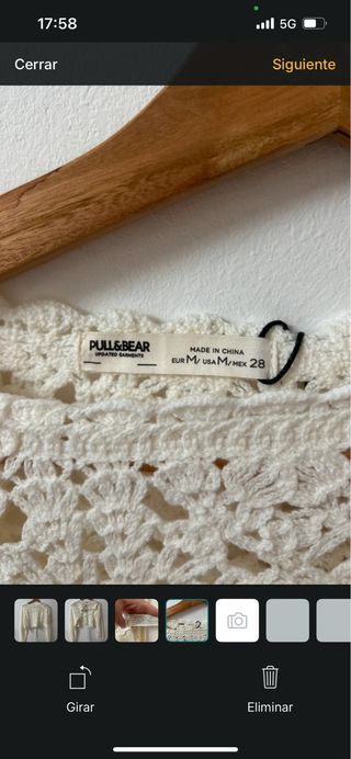 Top Pull&Bear blanco talla S