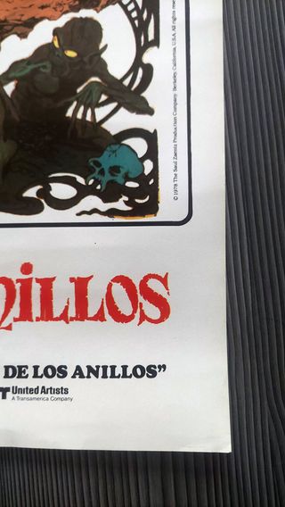 Cartel original de El señor de los anillos (1978)