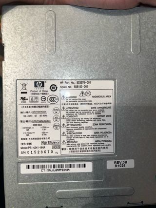 Fuente de Alimentación HP 80 Plus Platinum